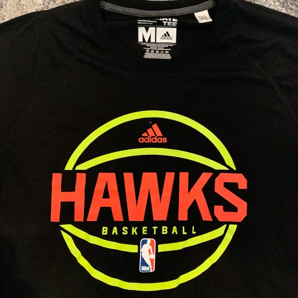Atlanta‎ Hawks Basketball NBA x Adidas Climalite Ultimate Tee Men’s Size Medium